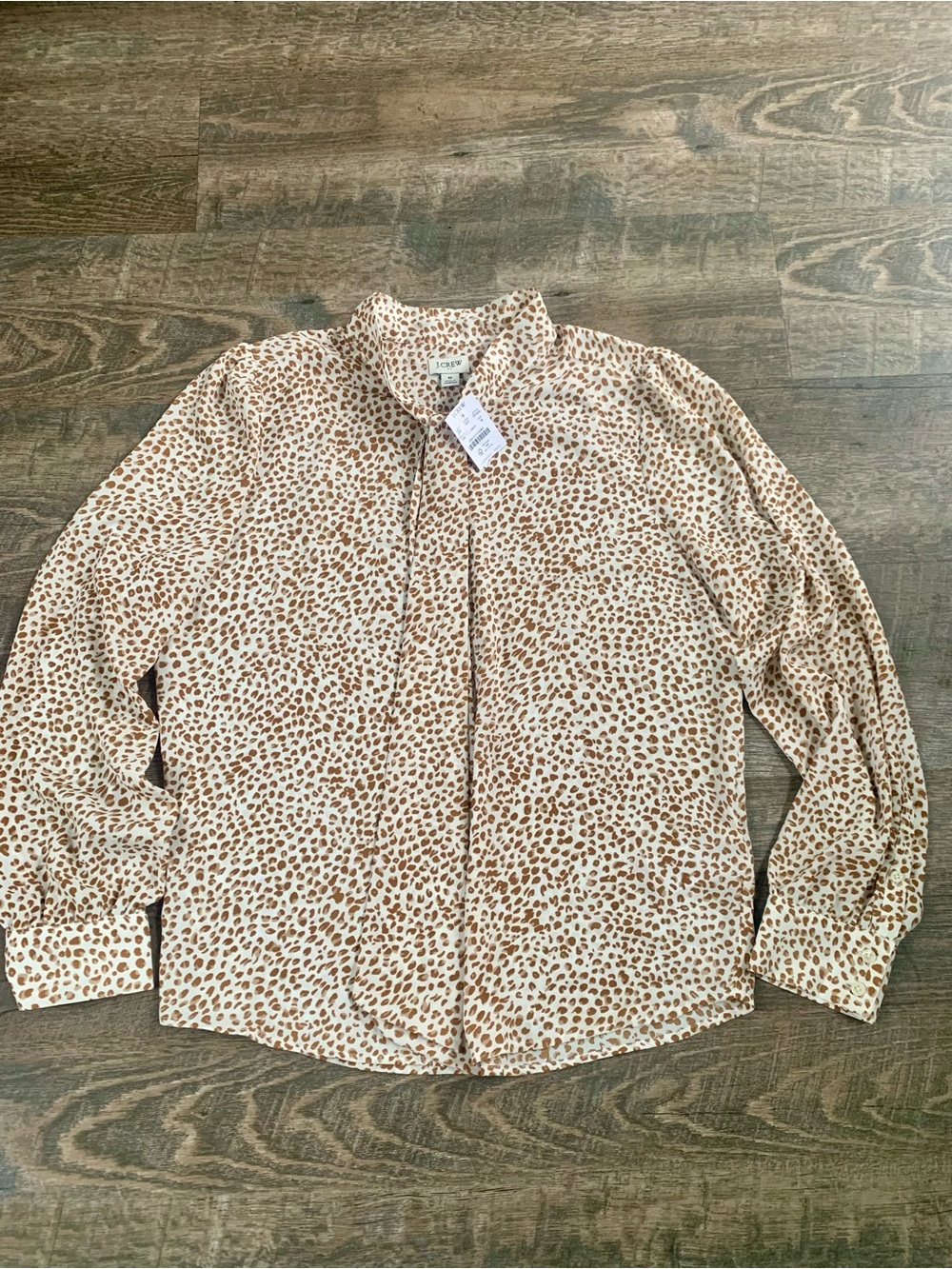 J.Crew Office Siren workwear Printed - Beige Leopard Print NWT